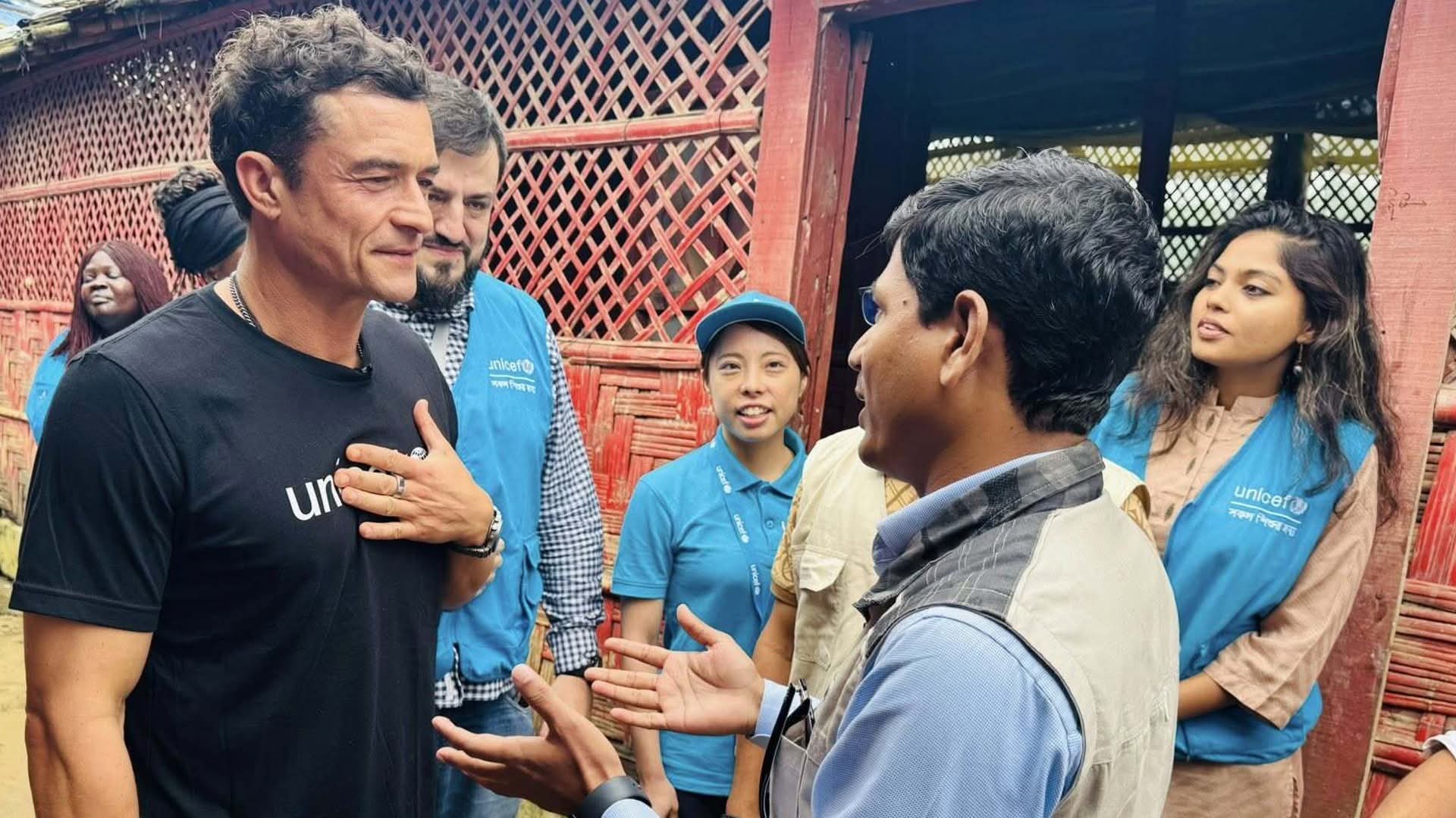 উখিয়ায় রোহিঙ্গা ক্যাম্পে হলিউড অভিনেতা ইউনিসেফ দূত অরল্যান্ডো ব্লুম